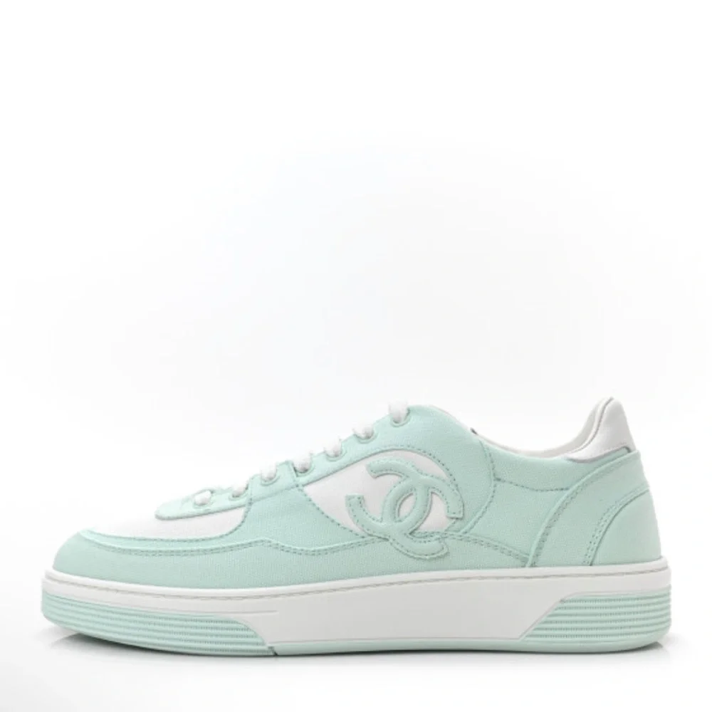 New CHANEL 24C Cruise 2024 Light Turquoise Trainers Sneakers